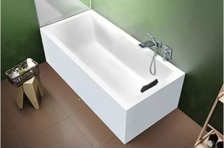 Акриловая ванна Riho Rethink Cubic Fall Plug and Play B105023005 L заполнение через перелив 170х75см белый